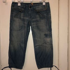 7 for all mankind blue denim Capri jeans size 27